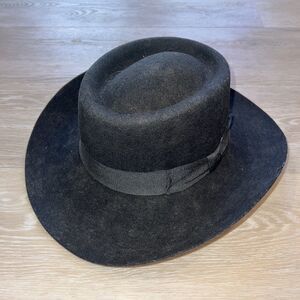 Kuda Saddlery Paso Fino Black Felt Hat-Size 7 1/8"